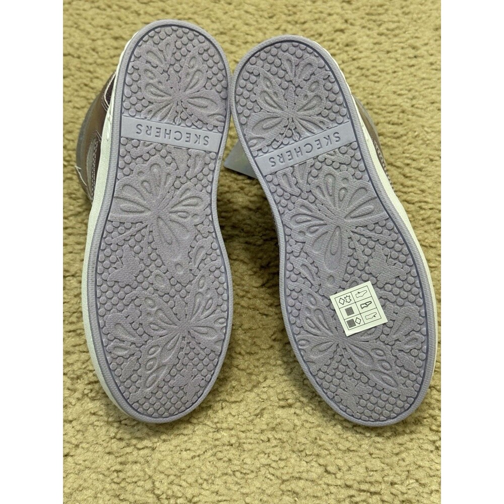 New Skechers Standouts - Sleek Shines girls Sneaker Sz 2 Light Purple/Silver - Picture 11 of 12